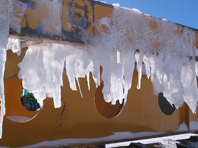 [TrailerIcicles.jpg]
Icicles formed on one of the trailers.