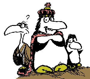 Drawing of an emperor penguin