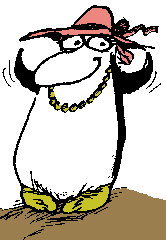 Drawing of cute penguin