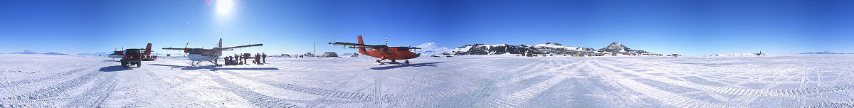[McMurdoAirstripAllPano_.jpg]
Panorama of the McMurdo airstrip with several Italian and British Twin-Otters nearby.