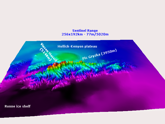 RadarSat image of Antarctic mountains