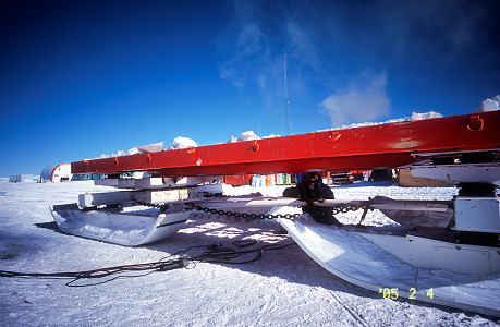 [WeldingSled.jpg]
Field repairs, welding a broken sled at Dome C before the return trip.