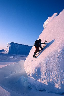[ClimbingIceberg.jpg]
GroNitho soloing on an iceberg in full winter...