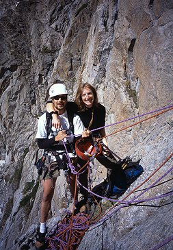 [MtAlice_BradLisa.jpg]
Brad and Lisa at the belay after the second pitch.