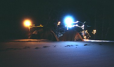 [WinterCamp.jpg]
Setting up our cold winter camp at night.