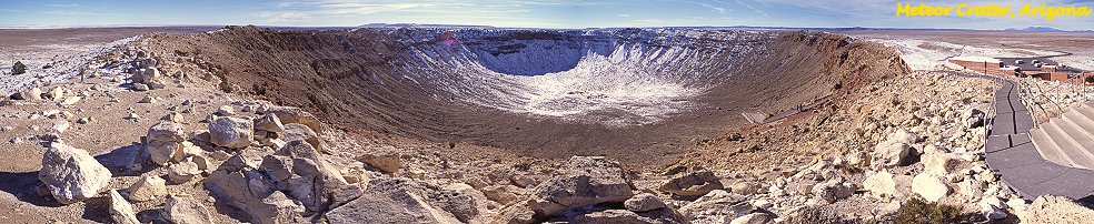 [MeteorCrater_Pano.jpg]
180° panorama of Meteor Crater, Arizona.