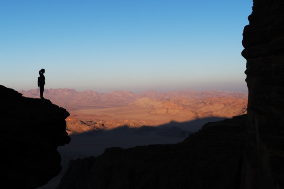 [20111106_063105_ThamudeanRd.jpg]
Sunrise over the desert, seen from the west face of Wadi Rum.