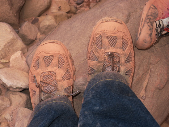 [20111106_140700_HammadsRoute.jpg]
Dusty shoes after coming down the final canyon.