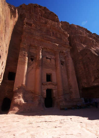 [20111108_114110_PetraVPano_.jpg]
Another carved monument of Petra, not as well conserved as the Treasury.