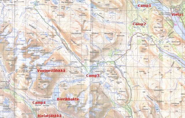 Map of Sarek