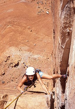 [KorIngallFirstPitch.jpg]
A first desert tower is quite an experience, and as experiences go, it's also quite addictive. Here on Castleton.