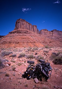 [SuvCrash.jpg]
Crashed car along a bad Utah road.