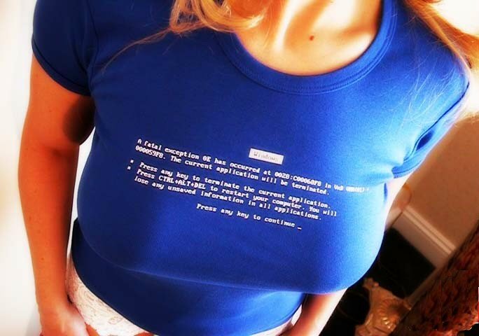 blue screen of death wallpaper. Blue Screen T-shirt