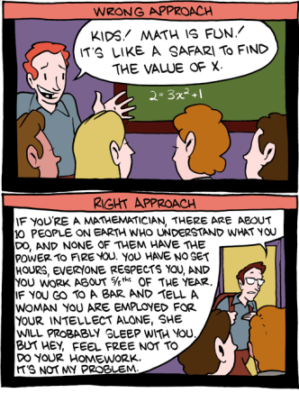 [Mathematicians.png]
The right approach to teaching maths