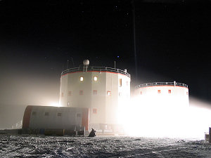 Concordia station in the winter night