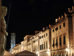 Statue of knight Orlando in downtown Dubrovnik