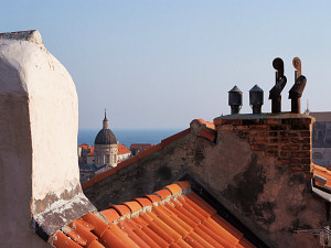 Rooftop details in Dubrovnik