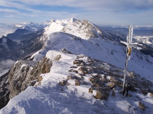 The St Michel Peak in winter