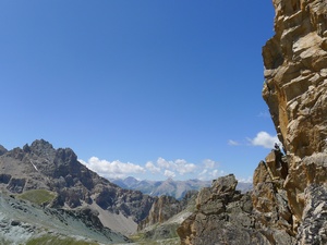 Climbers on the Pierre Andre summit
