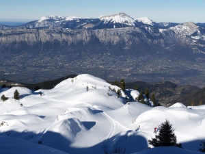 Deep snow on the Grand Colon, above the Grenoble valley