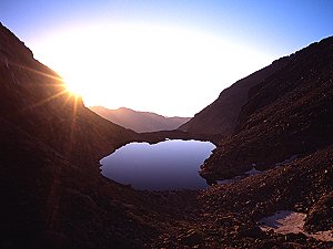 Sunrise above Chasm Lake, RMNP