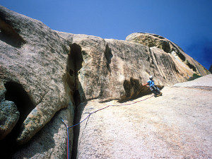 The ramp before the crux of Jeff, Bavella