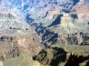 The North Kaibab valley with the Grand Canyon of Colorado at the bottom