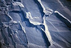 Ice118 - Helicopter view of the Astolabe glacier crevasses