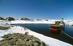 AstrolabeMoored - Astrolabe moored in Dumont d'Urville, Antarctica