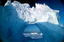 IcebergArch - Arch within an iceberg, Antarctica