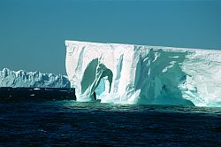 IcebergArchFloat - Floating iceberg with arch of ice, Antarctica