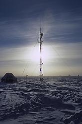 CR23BacklitTop - Cleaning sensors on an atmosphere science mast.