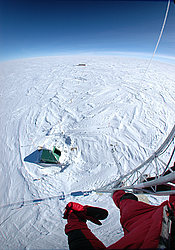 CR23_Down3hW - Fisheye image from the top of an atmosphere science mast.