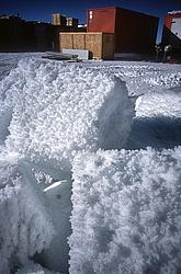 CableWay3 - Cubes of hard snow extracted from a trench.