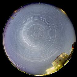 ConcordiaStarRotation3FV - Long exposure fisheye view of rotating stars above Concordia.