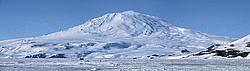 ErebusPano_ - Panoramic view of Mt Erebus, the only active volcano of Antarctica, also the largest, and the most typical landmark of McMurdo.
[ Click to go to the page where that image comes from ]