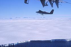 FlyingAboveIceShelf1 - Flying above the edge of the ice shelf. This is an example of what can break and form into tabular icebergs.
[ Click to go to the page where that image comes from ]