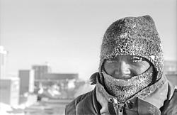 FrozenFaceStephane-BW - Stephane as yet another frozen face.
[ Click to go to the page where that image comes from ]