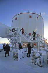 HumanChainWine - Human chain to transfer cubes of frozen wine into the station.