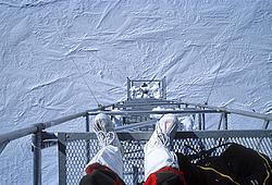 LookDownFromMast - Looking down to the Antarctic plateau from a 35m high mast.
[ Click to download the free wallpaper version of this image ]