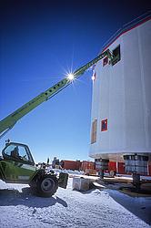 MerloFillStation7 - Raising equipment into the upper floor of Concordia.