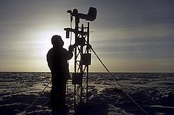 OldAwsStationBackLit - Cleaning up the old automated weather station.
[ Click to download the free wallpaper version of this image ]