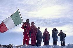 WaitingForTwinOtterFlag - Waiting for the arrival of the first Twin-Otter.