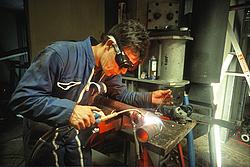 Welding2 - Welding ducts during the construction of the station.