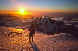 CookSummitSunset2 - Sunset from the summit of Mt Cook, New Zealand