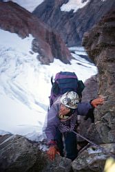 EarlyClimb - Early morning on the west ridge of Mt Cook, New Zealand 2000