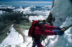 Javi - Javi on Ranrapalca, Slovenian route, Peru 1996
[ Click to go to the page where that image comes from ]