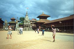 Kite - Kids playing with kite, Nepal 2000
[ Click to download the free wallpaper version of this image ]