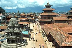 MainStreet - Temples bordering street, Nepal 2000
[ Click to download the free wallpaper version of this image ]