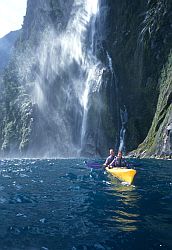 MilfordCascade - Waterfall while canooing the Milford sound, New Zealand 2000
[ Click to go to the page where that image comes from ]